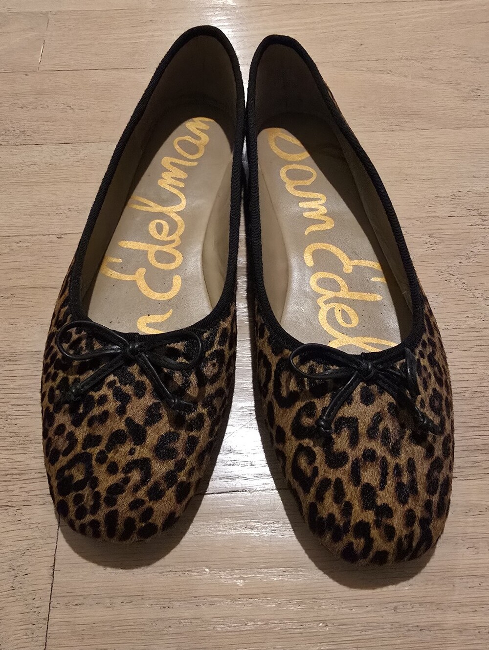 NWOT Sam Edelman Alie Genuine Calf Hair Leopard-Print Ballet Flats - Size 10